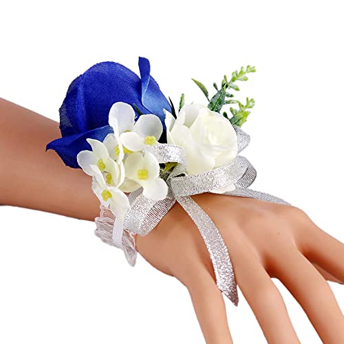 2 Stück Handgelenk Corsage,Braut Handgelenk Blume Ansteckblume Set,Handgelenk Blume Brautjungfer Armband Hochzeit,Rose Blumenarmband,Brautjungfer Hochzeit Abschlussball Zubehör,Handgelenkblume von Wambere