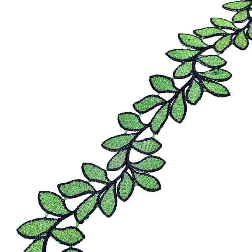 2 Yards Spitzenband Breite 4cm Bunte Blätterspitzeband Besticktes Spitzenbordüre Spitzenborte Zierband Dekoband für Nähen DIY Basteln Kleidungsdekoration Scrapbooking Geschenkbox,Grün 2 Yards Spitzenband Breite 4cm Bunte Blätterspitzeband Besticktes Spitzenbordüre Spitzenborte Zierband Dekoband für Nähen DIY Basteln Kleidungsdekoration Scrapbooking Geschenkbox,Grün von Wambere