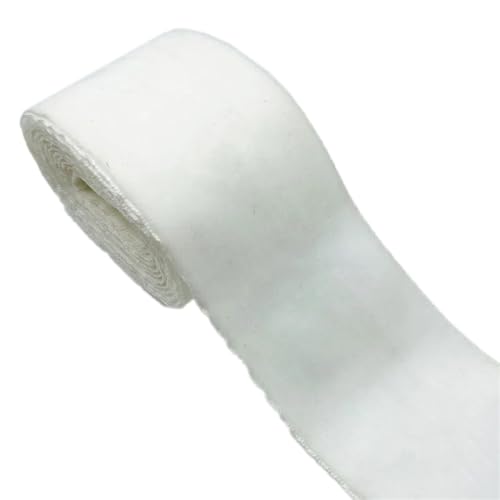 2 Yards x 5cm Einseitiges Samtband Schleifenband Bogenband Schmuckband Geschenkband Dekoband Zierband für DIY Handwerk Hochzeit Geburtstag Party Weihnachten Geschenkverpackung,Weiß von Wambere