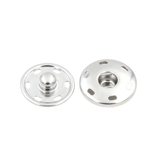 20 Sätze Druckknopf Metall Druckknöpfe Zum Annähen Kleidung Snap Button Aufnähbare Druckknöpfe Snap Fasteners für DIY Handwerk Schuhe Taschen Geldbeutel Kleidungsdekoration,Silber,19mm 20 Sätze Druckknopf Metall Druckknöpfe Zum Annähen Kleidung Snap Button Aufnähbare Druckknöpfe Snap Fasteners für DIY Handwerk Schuhe Taschen Geldbeutel Kleidungsdekoration,Silber,19mm von Wambere