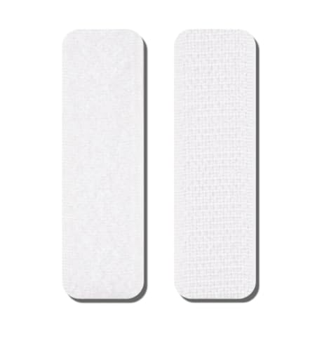 20 Stück 2cm × 7cm Klettband Extra Stark,Klettband zum Nähen,Doppelseitiges Klettverschluss Stoff Klettstreifen,für DIY Kunsthandwerk Basteln Schuhe Kleidung Dekorieren,Weiß von Wambere