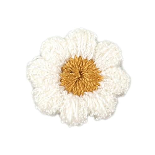 20 Stück Gänseblümchen Bestickter Stoffaufnäher Blumen Patches Gestrickte Blümchen Gestickte Applikationen zum Aufnähen für DIY Kunsthandwerk Basteln Haarschmuck Kleidungsdekoration,Weiß A 20 Stück Gänseblümchen Bestickter Stoffaufnäher Blumen Patches Gestrickte Blümchen Gestickte Applikationen zum Aufnähen für DIY Kunsthandwerk Basteln Haarschmuck Kleidungsdekoration,Weiß A von Wambere
