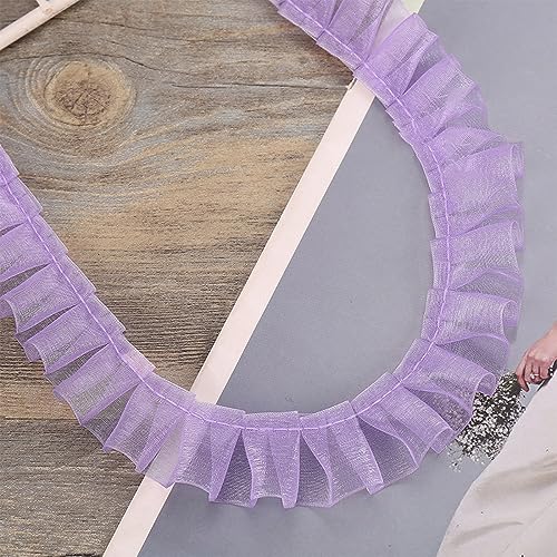 20 Yards 2.5 cm Spitzenband Gerafftes Rüschen Spitzenborte Elastisches Stoff Spitzenbesatz,Vintage Spitze-Borten Deko,für DIY Nähen Handwerk Hochzeit Deko Scrapbooking Geschenkverpackung,Helles Lila 20 Yards 2.5 cm Spitzenband Gerafftes Rüschen Spitzenborte Elastisches Stoff Spitzenbesatz,Vintage Spitze-Borten Deko,für DIY Nähen Handwerk Hochzeit Deko Scrapbooking Geschenkverpackung,Helles Lila von Wambere