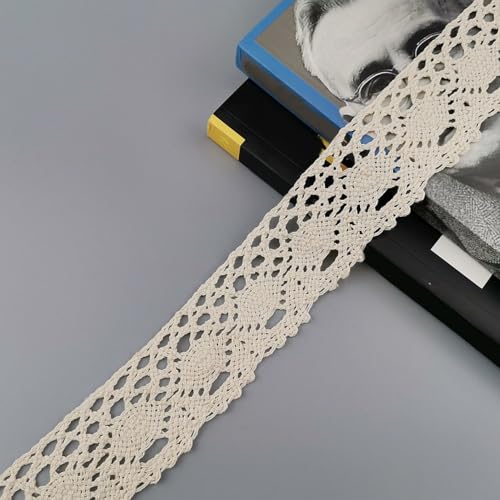 20 Yards Vintage Spitzenband, Spitze Beige aus Baumwolle Dekoband Zierband Spitzenstoff Spitzenband,für Handwerk Hochzeit Dekoration Scrapbooking Geschenkbo 20 Yards Vintage Spitzenband, Spitze Beige aus Baumwolle Dekoband Zierband Spitzenstoff Spitzenband,für Handwerk Hochzeit Dekoration Scrapbooking Geschenkbo von Wambere