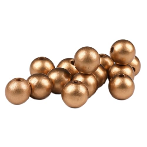 200 Stück 16mm Holzperlen Runde Holzperlen Bastelnperlen zum Auffädeln Lose Perlen Verstreute Perlen Hölzerne Perlen mit Loch für DIY Handwerk Halsketten Armbänder Schmuckherstellung,Gold 200 Stück 16mm Holzperlen Runde Holzperlen Bastelnperlen zum Auffädeln Lose Perlen Verstreute Perlen Hölzerne Perlen mit Loch für DIY Handwerk Halsketten Armbänder Schmuckherstellung,Gold von Wambere