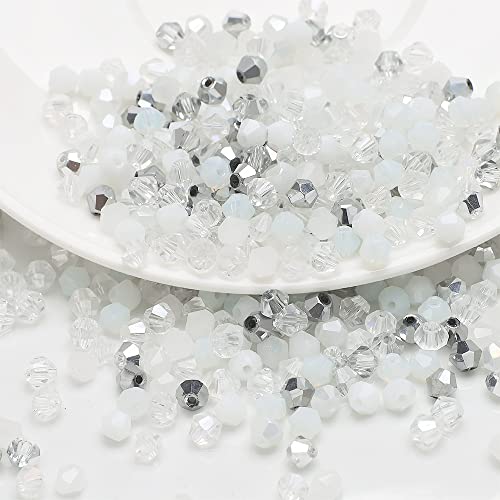 200 Stück 4mm Kristall Glas Perlen Facettierte Glasperle Kügelchen Bunte Glasperlen Kunstperlen Mehrfarbig Sortierte Perlen Gemischt Bastelperlen für Handwerk Armband Halsketten Schmuck,Weiss 200 Stück 4mm Kristall Glas Perlen Facettierte Glasperle Kügelchen Bunte Glasperlen Kunstperlen Mehrfarbig Sortierte Perlen Gemischt Bastelperlen für Handwerk Armband Halsketten Schmuck,Weiss von Wambere
