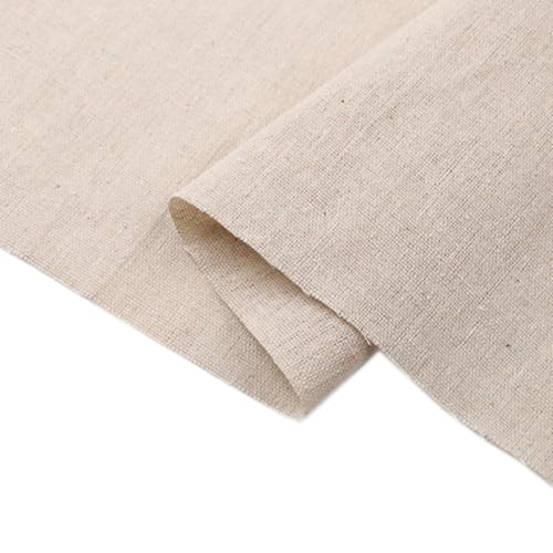 200cm x 150cm Naturleinengewebe Natur Leinen Nähstoff Meterware Embroidery Fabric Stickerei Dekostoffe Baumwoll und Leinenstoffe,für DIY Basteln Kleidungsstücken Tischdecke Dekoration,Leinen von Wambere