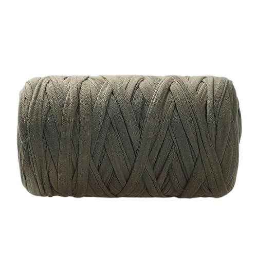 200g 2,7 cm Breit Stoffstreifen,Garn Zum Häkeln Strickwolle Garn Polyester-Garn Bändchengarn zum Häkeln und Stricken Textilgarn für DIY Handwerk Taschen Schals Mützen Kissen Decken,Gurkengrün von Wambere
