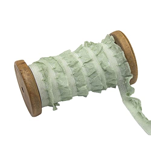 20Yard Vintage Elastizität Spitzenband,Plissierte Spitze,Geraffte Rüschen Chiffonband,Dekoband Zierband Spitzenstoff Spitzenborte für Nähen Handwerk Hochzeit Party Deko 2cm,Grün 20Yard Vintage Elastizität Spitzenband,Plissierte Spitze,Geraffte Rüschen Chiffonband,Dekoband Zierband Spitzenstoff Spitzenborte für Nähen Handwerk Hochzeit Party Deko 2cm,Grün von Wambere