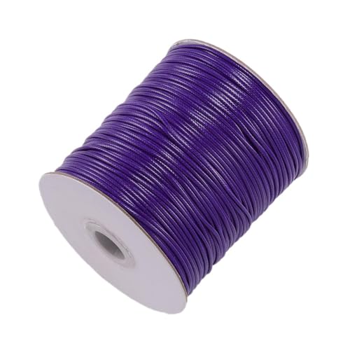 2mm x 10m Wachsschnur Wachslinie Wachskordel Waxedcord Baumwollschnur Gewachst Lederseil Lederschnur Basteln Schmuckkordel für DIY Handwerk Armband Halskette Schmuckherstellung,Lila von Wambere