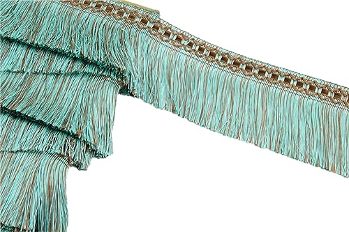 3 M 10cm Breit Quaste Fransenborte Quastenbesatz Fransenband Quastenspitze Dekoband Zierband Dekoborte für Vorhang Zubehör Nähzubehör DIY Handwerk Hochzeit Party Festival Dekoration,Grün von Wambere