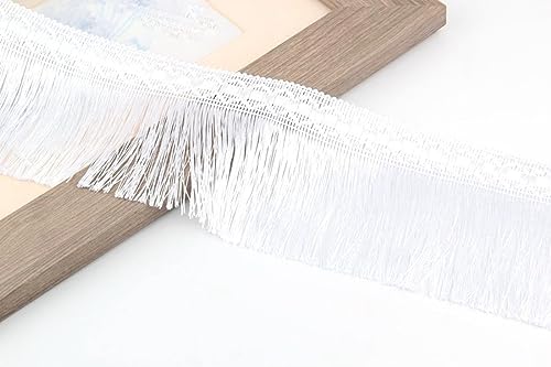 3 M 10cm Breit Quaste Fransenborte Quastenbesatz Fransenband Quastenspitze Dekoband Zierband Dekoborte für Vorhang Zubehör Nähzubehör DIY Handwerk Hochzeit Party Festival Dekoration,Weiß 3 M 10cm Breit Quaste Fransenborte Quastenbesatz Fransenband Quastenspitze Dekoband Zierband Dekoborte für Vorhang Zubehör Nähzubehör DIY Handwerk Hochzeit Party Festival Dekoration,Weiß von Wambere