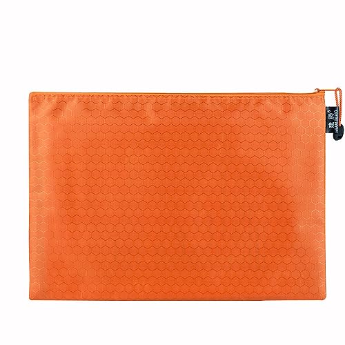 3 Stück Dokumententasche Wasserdichte Dokumentenmappe mit Reißverschluss Zipper File Taschen Für Datei Papier Dokumente Kosmetika Hausaufgaben Reiseutensilien,Orange,A5(24×18cm) von Wambere