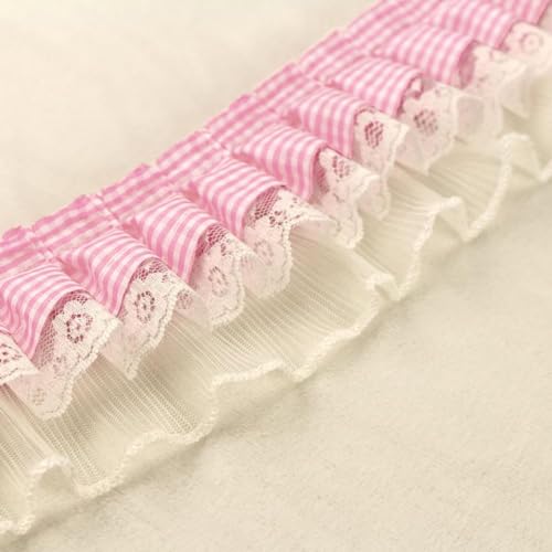 3 Yards 8cm Breite Rüschenspitze Karierte Plisseespitze Spitzenborte Spitzenband Spitzenbesatz Spitzenbänder Spitzenbordüren Dekoband Zierband für DIY Handwerk Kleidungsdekoration,Rosa A 3 Yards 8cm Breite Rüschenspitze Karierte Plisseespitze Spitzenborte Spitzenband Spitzenbesatz Spitzenbänder Spitzenbordüren Dekoband Zierband für DIY Handwerk Kleidungsdekoration,Rosa A von Wambere
