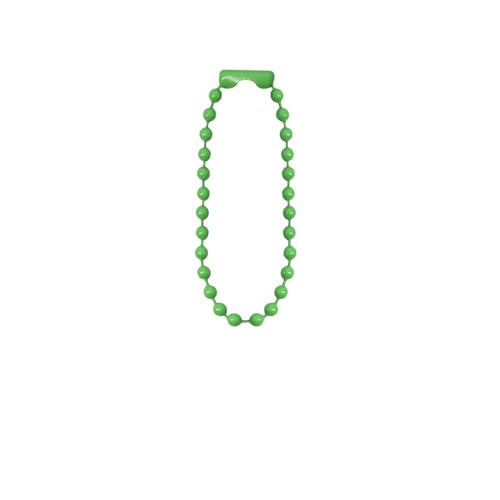 30 Stück 10cm Lang Etikettenkette Bunte Ballkette 2,4 mm Kugelkette Metall Hängekette Mit Verbindern Bead Chain Tag Kette für DIY Hängende Basteln Schlüsselanhänger Schmuckherstellung,Grün von Wambere