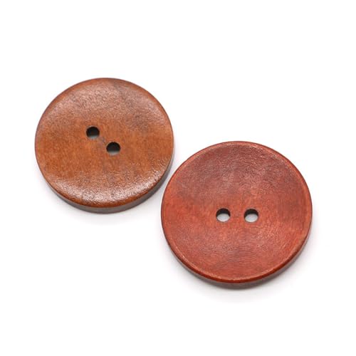 30 Stück 30mm Natürliche Holzknöpfe handgefertigte Knöpfe Hölzerne Runde Knöpfe 2 Löcher Knöpfen für DIY Basteln Kunsthandwerk Stricken Nähen von Kleidung Mantel Hüten Taschen,Rotbraun A 30 Stück 30mm Natürliche Holzknöpfe handgefertigte Knöpfe Hölzerne Runde Knöpfe 2 Löcher Knöpfen für DIY Basteln Kunsthandwerk Stricken Nähen von Kleidung Mantel Hüten Taschen,Rotbraun A von Wambere