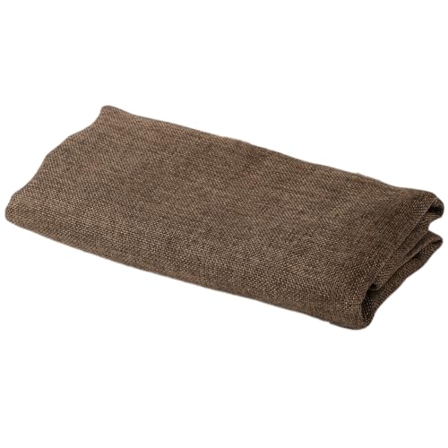 300 cm x 150 cm Leinenstoff Meterware Dekorativer Stoff Stickerei Leinenstoff Dekostoff für DIY Nähen Kunsthandwerk Basteln Tischdekoration Kleidungsdekoration Heimdekoration,Kaffee von Wambere