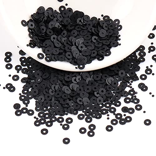 3000 Stück Pailetten kit paietten Pailletten basteln Lose Pailletten Cup Schillernde Spangles für DIY Kunsthandwerk Herstellung Nähen Aufkleben Auffädeln Glänzende Dekorative Hochzeit 3 mm,Schwarz von Wambere