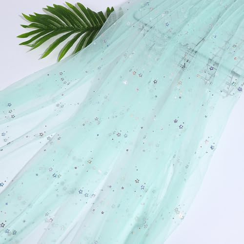 300cm x 150 cm Glitzer Tüllstoff Glitzernder Stoff,Pflaumenblüten-Tüllstoff mit Pailletten,Deko Stoffe Tulle Fabric,für DIY Nähen Handwerk Geschenkverpackung Hochzeit Party Deko,Grün 300cm x 150 cm Glitzer Tüllstoff Glitzernder Stoff,Pflaumenblüten-Tüllstoff mit Pailletten,Deko Stoffe Tulle Fabric,für DIY Nähen Handwerk Geschenkverpackung Hochzeit Party Deko,Grün von Wambere