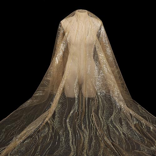 300cm x 160 cm Glitzer Pailletten Tüllstoff,Glitzernder Stoff Tüll Dekostoff Tulle Fabric Glitzertüllstoff für DIY Nähen Basteln Kleidung Geschenkverpackung Hochzeit Party Deko,Gold 300cm x 160 cm Glitzer Pailletten Tüllstoff,Glitzernder Stoff Tüll Dekostoff Tulle Fabric Glitzertüllstoff für DIY Nähen Basteln Kleidung Geschenkverpackung Hochzeit Party Deko,Gold von Wambere