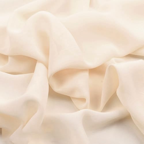 300cm×150cm Chiffon Stoff Hochzeitsstoffe Tischdeckenstoffe Bekleidungsstoffe Dekostoff Kostümstoff Stoffe zum Nähen Meterware Dekorieren für DIY Basteln Kleidungsdekoration,Beige von Wambere