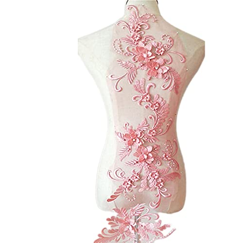 3D Spitze Flicken Applique Patch Stickerei Perlen Patches Blumenmotiv Spitzenbesatz für DIY Handwerk Nähen Ausschnitt Hochzeit Braut Kleidung Brautkleid Dekoration,Rosa 3D Spitze Flicken Applique Patch Stickerei Perlen Patches Blumenmotiv Spitzenbesatz für DIY Handwerk Nähen Ausschnitt Hochzeit Braut Kleidung Brautkleid Dekoration,Rosa von Wambere