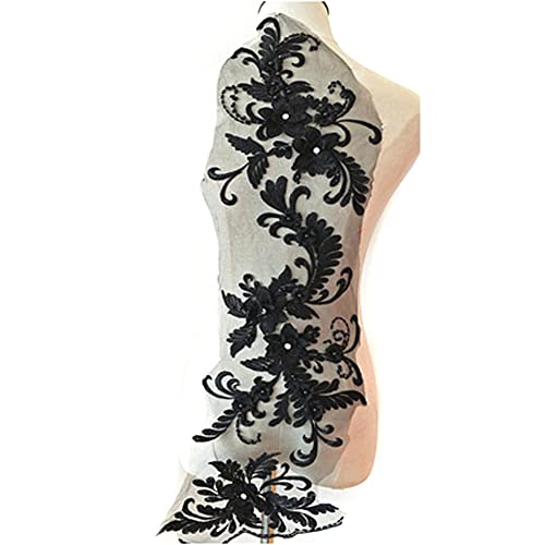 3D Spitze Flicken Applique Patch Stickerei Perlen Patches Blumenmotiv Spitzenbesatz für DIY Handwerk Nähen Ausschnitt Hochzeit Braut Kleidung Brautkleid Dekoration,Schwarz 3D Spitze Flicken Applique Patch Stickerei Perlen Patches Blumenmotiv Spitzenbesatz für DIY Handwerk Nähen Ausschnitt Hochzeit Braut Kleidung Brautkleid Dekoration,Schwarz von Wambere