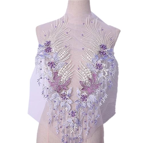 3D Stickerei Spitze Applikation Gestickte Spitze Blume Perlen Tüll Besatz Spitzenapplikation Kragen Applikationen für DIY Handwerk Nähen Hochzeitskleid Brautkleid Kleidung Deko,Lila 3D Stickerei Spitze Applikation Gestickte Spitze Blume Perlen Tüll Besatz Spitzenapplikation Kragen Applikationen für DIY Handwerk Nähen Hochzeitskleid Brautkleid Kleidung Deko,Lila von Wambere