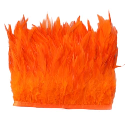 3m Federquasten Spitzenband,10-15cm Hühnerfedern Feder Fransen Band Fransenborte Federquastenband Federband Zierband Dekoband für DIY Handwerk Halloween Karneval Kostüme Deko,Orange 3m Federquasten Spitzenband,10-15cm Hühnerfedern Feder Fransen Band Fransenborte Federquastenband Federband Zierband Dekoband für DIY Handwerk Halloween Karneval Kostüme Deko,Orange von Wambere