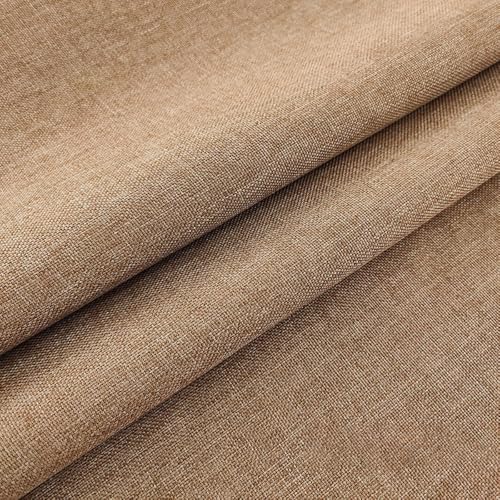3m x 145cm Stoffe Baumwoll- und Leinenstoffe Meterware Stoff Dekostoff Sofastoff Bastelstoffe für DIY Nähen Handwerk Tischdekoration Kleidungsdekoration Heimdekoration,Hellbraun von Wambere