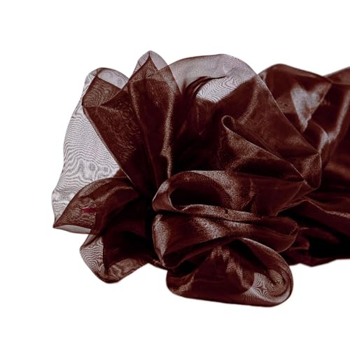 3m x 150cm Organza Stoffe zum Nähen Meterware Organzastoff Dekostoff Bekleidungsstoffe für DIY Kunsthandwerk Basteln Vorhänge Tischdecken Hochzeit Party Kleidungsdekoration,Braun von Wambere