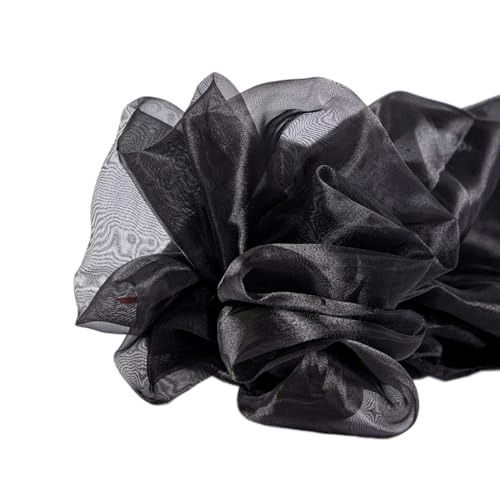 3m x 150cm Organza Stoffe zum Nähen Meterware Organzastoff Dekostoff Bekleidungsstoffe für DIY Kunsthandwerk Basteln Vorhänge Tischdecken Hochzeit Party Kleidungsdekoration,Schwarz von Wambere