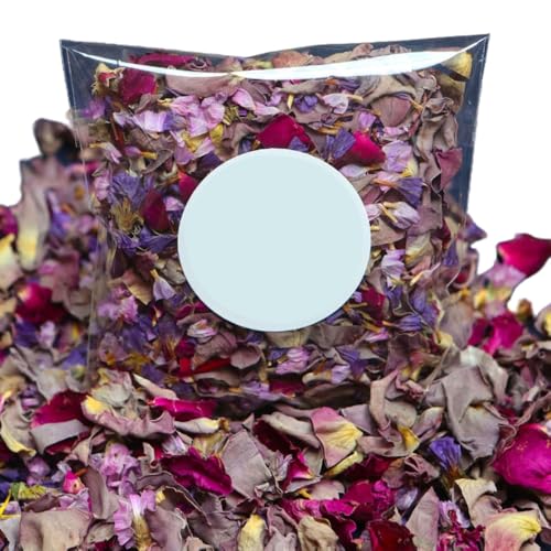 3x10g Blütenkonfetti Natürliche Getrocknete Rosenblätter Konfetti Hochzeitsfeier Dekoration Hochzeitskonfetti Abbaubare Getrocknete Blütenblätter für DIY Handwerk Zubehör,Lila von Wambere