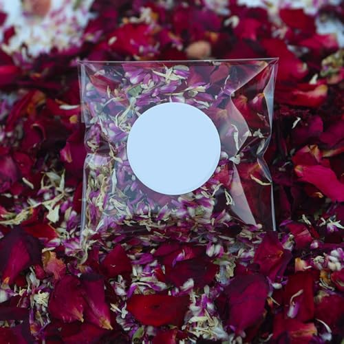 3x10g Blütenkonfetti Natürliche Getrocknete Rosenblätter Konfetti Hochzeitsfeier Dekoration Hochzeitskonfetti Abbaubare Getrocknete Blütenblätter für DIY Handwerk Zubehör,Rosenrot von Wambere