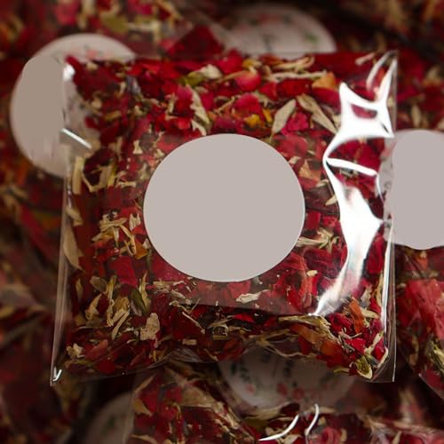 3x10g Blütenkonfetti Natürliche Getrocknete Rosenblätter Konfetti Hochzeitsfeier Dekoration Hochzeitskonfetti Abbaubare Getrocknete Blütenblätter für DIY Handwerk Zubehör,Rot von Wambere