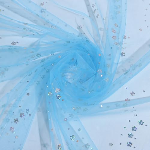 400cm x 150 cm Glitzer Tüllstoff Glitzernder Stoff,Pflaumenblüten-Tüllstoff mit Pailletten,Deko Stoffe Tulle Fabric,für DIY Nähen Handwerk Geschenkverpackung Hochzeit Party Deko,Blau 400cm x 150 cm Glitzer Tüllstoff Glitzernder Stoff,Pflaumenblüten-Tüllstoff mit Pailletten,Deko Stoffe Tulle Fabric,für DIY Nähen Handwerk Geschenkverpackung Hochzeit Party Deko,Blau von Wambere