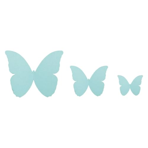48 Stück 3D Schmetterling Wandaufkleber Abnehmbar Schmetterling Aufkleber Wandtattoos,für Heim Hochzeit Dekor Wohnzimmer Kinder-Zimmer Mädchen Küche Fenster Möbel Party Wand-Tisch-Deko,Hellblau von Wambere