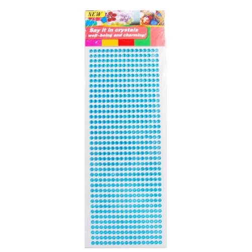 5 Blatt 6mm Strassaufkleber Acryl Strasssteine Glitzersteine Selbstklebend trasssteine Sticker Schmucksteine Aufkleber Glitzersteine für DIY Handwerk Fotorahmen Grußkarten Scrapbooking,Blauer See von Wambere