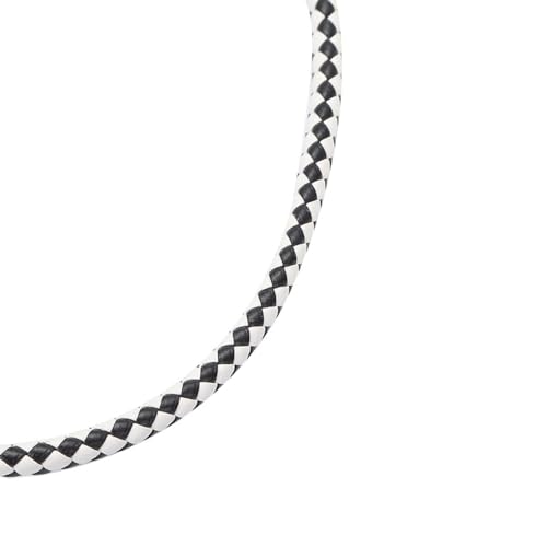 5 M Geflochten Lederband Lederschnur Lederkordel,Durchmesser 7mm Geflochtenes Lederseil aus PU Leder Rundes Lederseil Lederschnüre Lederbänder zum DIY Basteln Schmuckherstellung,Schwarz-Weiss 5 M Geflochten Lederband Lederschnur Lederkordel,Durchmesser 7mm Geflochtenes Lederseil aus PU Leder Rundes Lederseil Lederschnüre Lederbänder zum DIY Basteln Schmuckherstellung,Schwarz-Weiss von Wambere