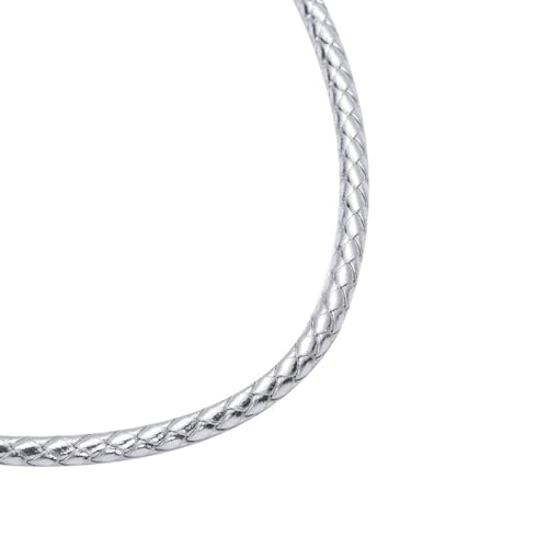5 M Geflochten Lederband Lederschnur Lederkordel,Durchmesser 7mm Geflochtenes Lederseil aus PU Leder Rundes Lederseil Lederschnüre Lederbänder zum DIY Basteln Schmuckherstellung,Silber 5 M Geflochten Lederband Lederschnur Lederkordel,Durchmesser 7mm Geflochtenes Lederseil aus PU Leder Rundes Lederseil Lederschnüre Lederbänder zum DIY Basteln Schmuckherstellung,Silber von Wambere