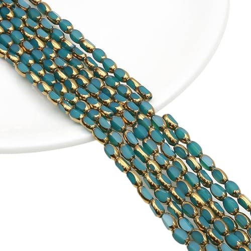 5 Spieß Oval 4x6mm Perlen,Mini Glasperlen DIY Perlen zum Auffädeln mit für Geschenkidee Armbänder, Perlen zum Auffädeln für Weihnachten Geburtstage Armband Armbänder Schmuckherstellung Pfauenblau 5 Spieß Oval 4x6mm Perlen,Mini Glasperlen DIY Perlen zum Auffädeln mit für Geschenkidee Armbänder, Perlen zum Auffädeln für Weihnachten Geburtstage Armband Armbänder Schmuckherstellung Pfauenblau von Wambere