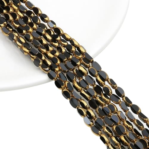 5 Spieß Oval 4x6mm Perlen,Mini Glasperlen DIY Perlen zum Auffädeln mit für Geschenkidee Armbänder, Perlen zum Auffädeln für Weihnachten Geburtstage Armband Armbänder Schmuckherstellung Schwarz 5 Spieß Oval 4x6mm Perlen,Mini Glasperlen DIY Perlen zum Auffädeln mit für Geschenkidee Armbänder, Perlen zum Auffädeln für Weihnachten Geburtstage Armband Armbänder Schmuckherstellung Schwarz von Wambere