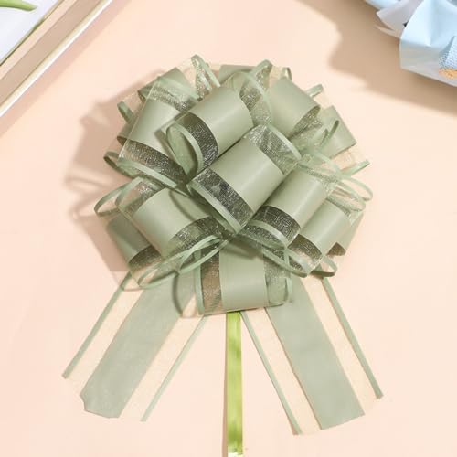 5 Stück Große Geschenkschleife,Ziehschleifen Dekoschleife Geschenk Schleife Geschenkband Zierschleife Geschenkbänder Pull Bögen,für DIY Basteln Geschenkverpackung Hochzeit Geburtstag,Grün 5 Stück Große Geschenkschleife,Ziehschleifen Dekoschleife Geschenk Schleife Geschenkband Zierschleife Geschenkbänder Pull Bögen,für DIY Basteln Geschenkverpackung Hochzeit Geburtstag,Grün von Wambere