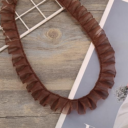5 Yards 2.5 cm Spitzenband Gerafftes Rüschen Spitzenborte Elastisches Stoff Spitzenbesatz,Vintage Spitze-Borten Deko,für DIY Nähen Handwerk Hochzeit Deko Scrapbooking Geschenkverpackung,Braun 5 Yards 2.5 cm Spitzenband Gerafftes Rüschen Spitzenborte Elastisches Stoff Spitzenbesatz,Vintage Spitze-Borten Deko,für DIY Nähen Handwerk Hochzeit Deko Scrapbooking Geschenkverpackung,Braun von Wambere