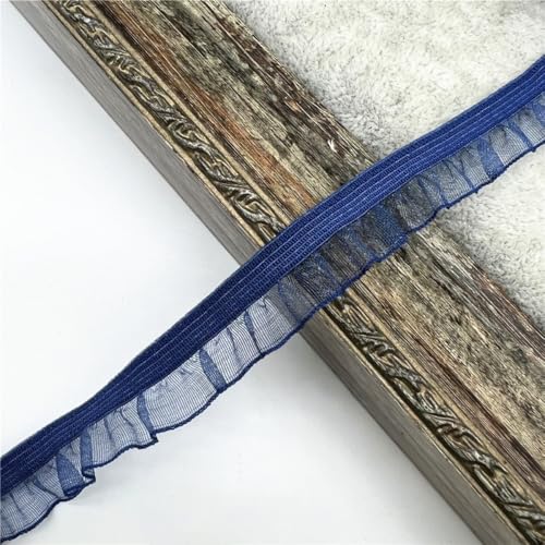 5 Yards Spitzenband Breite 1,5 cm Rüschenband Elastisches Spitzenband Gerüschtes Gummiband Spitzenborte Spitzenbordüre Zierband Dekoband Für Nähen DIY Handwerk Kleidungsdekoration,Marineblau 5 Yards Spitzenband Breite 1,5 cm Rüschenband Elastisches Spitzenband Gerüschtes Gummiband Spitzenborte Spitzenbordüre Zierband Dekoband Für Nähen DIY Handwerk Kleidungsdekoration,Marineblau von Wambere