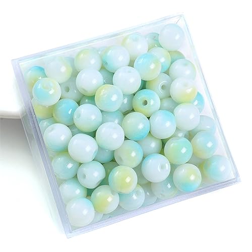 50 Stück 8mm Glasperlen Glitzerperlen Perlen,zum Auffädeln Steine für Armbänder Ketten Ohrringe Kleidung Basteln Machen Crafting Runden Gebohrt Schmuckherstellung Handwerk Dekor DIY,Gelb Blau 50 Stück 8mm Glasperlen Glitzerperlen Perlen,zum Auffädeln Steine für Armbänder Ketten Ohrringe Kleidung Basteln Machen Crafting Runden Gebohrt Schmuckherstellung Handwerk Dekor DIY,Gelb Blau von Wambere