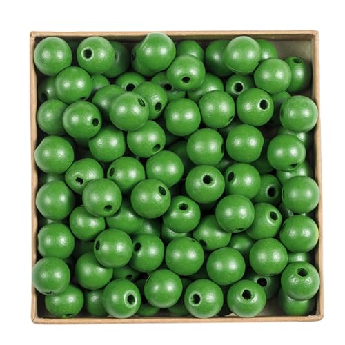 50 Stück Durchmesser 16mm Bunte Holzperlen Runde Holzperlen Bastelnperlen zum Auffädeln Verstreute Perlen Hölzerne Perlen mit Loch für DIY Halsketten Armbänder Schmuckherstellung,Grün 50 Stück Durchmesser 16mm Bunte Holzperlen Runde Holzperlen Bastelnperlen zum Auffädeln Verstreute Perlen Hölzerne Perlen mit Loch für DIY Halsketten Armbänder Schmuckherstellung,Grün von Wambere