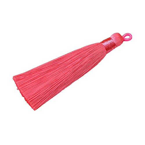 50 Stück Quasten Anhänger,8cm Bunte Quasten-Lesezeichen,Tassel Troddel Armband Schlüsselanhänger Basteln Quaste für Ohrringe Schmuckherstellung Taschen Lesezeichen DIY Handwerk Zubehör,Rosa von Wambere