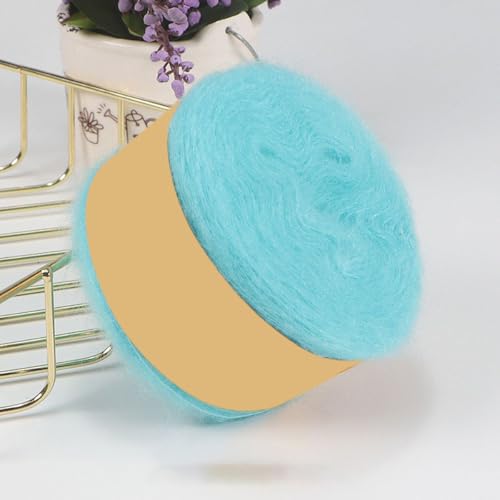 50g Feines Mohair Wollgarn,Wolle zum Häkeln und Stricken,Weiches Wollgarn Handstrickgarn Häkelgarn Yarn Crochet für DIY Basteln Kunsthandwerk Mützen Schals Kleidungsdekoration,Hellblau 50g Feines Mohair Wollgarn,Wolle zum Häkeln und Stricken,Weiches Wollgarn Handstrickgarn Häkelgarn Yarn Crochet für DIY Basteln Kunsthandwerk Mützen Schals Kleidungsdekoration,Hellblau von Wambere