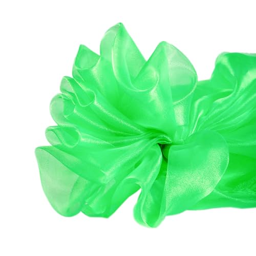 5m x 150cm Organza Stoffe zum Nähen Meterware Organzastoff Dekostoff Bekleidungsstoffe für DIY Kunsthandwerk Basteln Vorhänge Tischdecken Hochzeit Party Kleidungsdekoration,Grün von Wambere